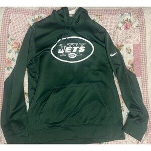 Nike Therma Fit New York Jets Hoodie Mens Medium NFL Team Apparel Green